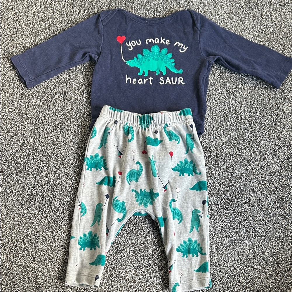 Old Navy Kids Dinosaur Matching Set - Navy and Gray